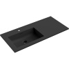 Mexen Otis, umývadlo na zapustenie 101 x 46,5 cm, ľavé, čierna matná, 25181071L
