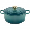 Le Creuset Signature Bräter rund 24 cm bleu riviera