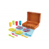 Teddies Piknikový košík so sadou riadu plast 22ks 24x18x8cm 24m+