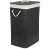 koš prádelní g21 bambus 72l black