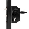Veľký ozdobný zámok LOCINOX LAKQ H2 | pre hranatý profil 40-60 mm | čierna RAL 9005