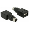 Delock mechanika, USB adaptér [1x PS/2 zástrčka - 1x USB-A zásuvka] 65898; 65898