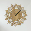 Nástenné hodiny KVETY Farebný dekor: Dub zlatý, Farba ručičiek: Černé, Velikost hodin: 40x40