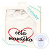 Body s potlačou New Baby celá mamička - darčekové balenie Červená 80 (9-12m)