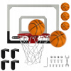 BASKETBALOVÝ KÔŠ, ŠTÍT NA HRANIE VONKU NA STENU SO 4 LOPTIČKAMI