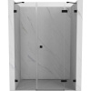 Mexen Lunar sprchové dvere otvárateľné pravé 125 cm, transparentné, čierne - 834S-125-050-70-00-P