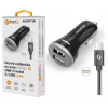 ALIGATOR Chytrá nabíječka do auta 3.4A, 2xUSB, smart IC, černá, USB-C kabel CHS0008 Aligator