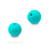 Silikónové guľaté koráliky 12mm Turquoise - 4 ks