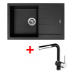 Sinks AMANDA 780 Pureblack + Mix 3 P GR N6 G13226