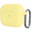 AppleKing silikónový ochranný obal s karabínou pre AirPods 3 - žltý - možnosť vrátiť tovar ZADARMO do 30tich dní