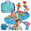 Konštrukčné kocky Dinosaurus na krútenie Slime v tube s figurkou detí 3