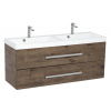 Swiss aqua technologies Koupelnová skříňka s dvojumyvadlem SAT Cube Way 120x40 cm dub wellington CUBE2120ZDW
