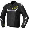 Bunda FASTER 3 AIRFLOW, ALPINESTARS (čierna/biela/žltá fluo, veľ. 62)