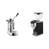 La Pavoni Stradivari Professional Lusso + Rocket Espresso FAUSTINO 3.1, black