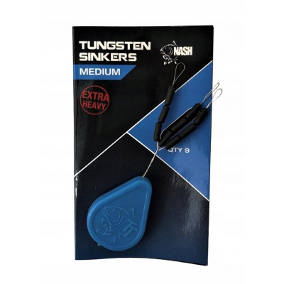 Stopery, zarážky - Nash Tungsten Sinkers Medium 9ks. (Stopery, zarážky - Nash Tungsten Sinkers Medium 9ks.)