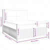 vidaXL Posteľný rám boxspring s matracom krémový 180x200 cm látka - Krémová - 153846-52436