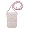 Guess 4G Metal Script Logo - Crossbody taška na telefón (ružová)