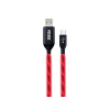 Kábel USB - Micro USB, svietiaci červený 1m YENKEE YCU 231 RD