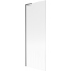 Mexen Next L, 1-krídlová vaňová zástena 70 x 150 cm, 6mm sklo s rebrovým vzorom, grafitový profil, 895-070-000-03-09-66