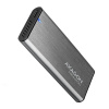 Axagon EEM2-SG2, USB-C 3.2 Gen 2 - M.2 NVMe a SATA SSD kovový RAW box, bez skrutiek, strieborný EEM2-SG2