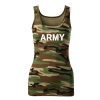 DRAGOWA dámske tielko army, maskáčová 180g/m2 - M