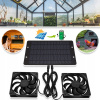 10W SOLÁRNY PANEL + DVOJITÝ ODSÁVACÍ VENTILÁTOR PRE KURNÍKY