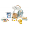 Drevený kuchynský robot Home baking set Tender Leaf Toys s váhou, riadom a potravinami