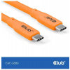 Club3D Kabel USB-C 4.0, 20Gbps, 4K60Hz, PD 240W, 2m, oranžová (CAC-3000)