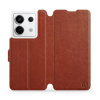 Flipové pouzdro Mobiwear - Xiaomi Redmi Note 13 Pro 5G / Poco X6 5G - Hnědé a šedé (Knížkové flip pouzdro, obal, kryt na mobil Xiaomi Redmi Note 13 Pro 5G / Poco X6 5G - Hnědé a šedé, materiál Umělá k