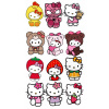 CUKROVÁ TLAČ jedlý obrázok na tortu Cukrová hmota Hello Kitty Mačka SET 71