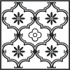 Samolepiace podlahové štvorce „ornament“, 2745052, 11 ks = 1m2
