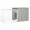 zahrada-XL Klietka pre zajace sivá 200x91x100 cm pozinkovaná oceľ 3155528