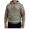 Alpha Industries Camo TPU Hoody pánska mikina olive Veľkosť: 3XL, Farba: zelená