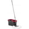 rotačný mop, súprava upratovacia Strend Pro TURBOSTAR BLACK EDITION, rotačný mop na podlahy + vedro 13 lit., teleskopická násada