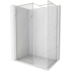 Mexen Kioto-F sprchová zástěna Walk-in s rámom 160 x 105 cm, transparentná 8 mm, brúsený nikel - 800-160-202-04-97-105