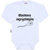 Body s potlačou New Baby Oteckova najrýchlejšia - Biela - 68 (4–6m)