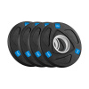 Liatinové olympijské závažia, pogumované, sada 4 x 1,25 kg, otvor 51 mm, REBEL ACTIVE