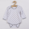 NEW BABY Dojčenské body New Baby Classic II sivé s hviezdičkami
