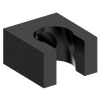 Sapho Držiak sprchy, štvorcový, pevný, čierna mat 1205-14B