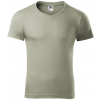 Malfini Slim fit V-NECK Pánske tričko 146 svetlá khaki L