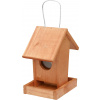 Krmítko pre vonkajšie vtáctvo drevené - č. 02 závesné hnedé