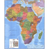 nástenná mapa Afrika politická Terra 120x100cm lamino, plastové lišty MI