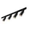 Kolajnicové led svietidla - Sada 2m + 4x čierna zlatá sada svetlometov (Sada 2m + 4x čierna zlatá sada svetlometov)