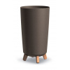 PROSPERPLAST Kvetináč GRACIA TUBUS SLIM ECO WOOD kávový 23,9cm