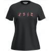 Dámské termotriko s krátkým rukávem Icebreaker Merino 150 Tech Lite Short Sleeve Tee Snow Day Wmns barva black velikost L