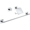 GROHE Start Cube súprava doplnkov do kúpeľne 3v1, chróm, 41124000