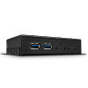 Hub USB 3.2 Gen.2 Typ C, 4 Port, 2x USB C, 2x USB A, kovový, s ext. adaptérom a úchytmi, kábel 0.6m