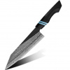 IZMAEL Damaškový kuchynský nôž Zetsurin Kiritsuke/Čierna/Modrá 20.3 cm