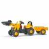 Rolly Toys JCB šliapací traktor s čelným nakladačom a prívesom