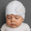 Čiapka bavlnená s pružnou čipkou pre dievčatko, obvod hlavy 42 cm